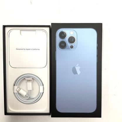 【全額返金保証】【最速発送】Apple iPhone iPhone 13 Pro Max 128GB シエラブルー docomo 白ロム 動作確認済 83%