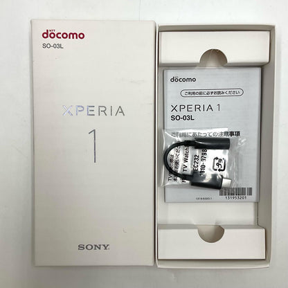 【全額返金保証】【最速発送】Sony Xperia 1 64GB ブラック docomo SO-03L 白ロム 動作確認済