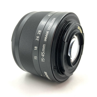 【全額返金保証】【最速発送】Canon EF-M15-45mm F3.5-6.3 IS STM [グラファイト] 動作確認済