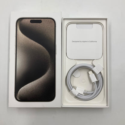 【全額返金保証】【最速発送】Apple iPhone iPhone 15 Pro 256GB ナチュラルチタニウム SIMフリー 白ロム 動作確認済 87%