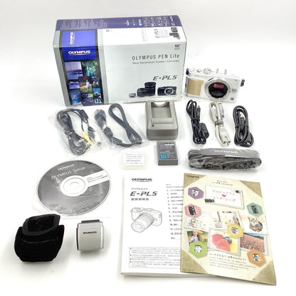 【全額返金保証】【最速発送】OLYMPUS デジタル一眼 OLYMPUS PEN Lite E-PL5 ボディ ホワイト 動作確認済