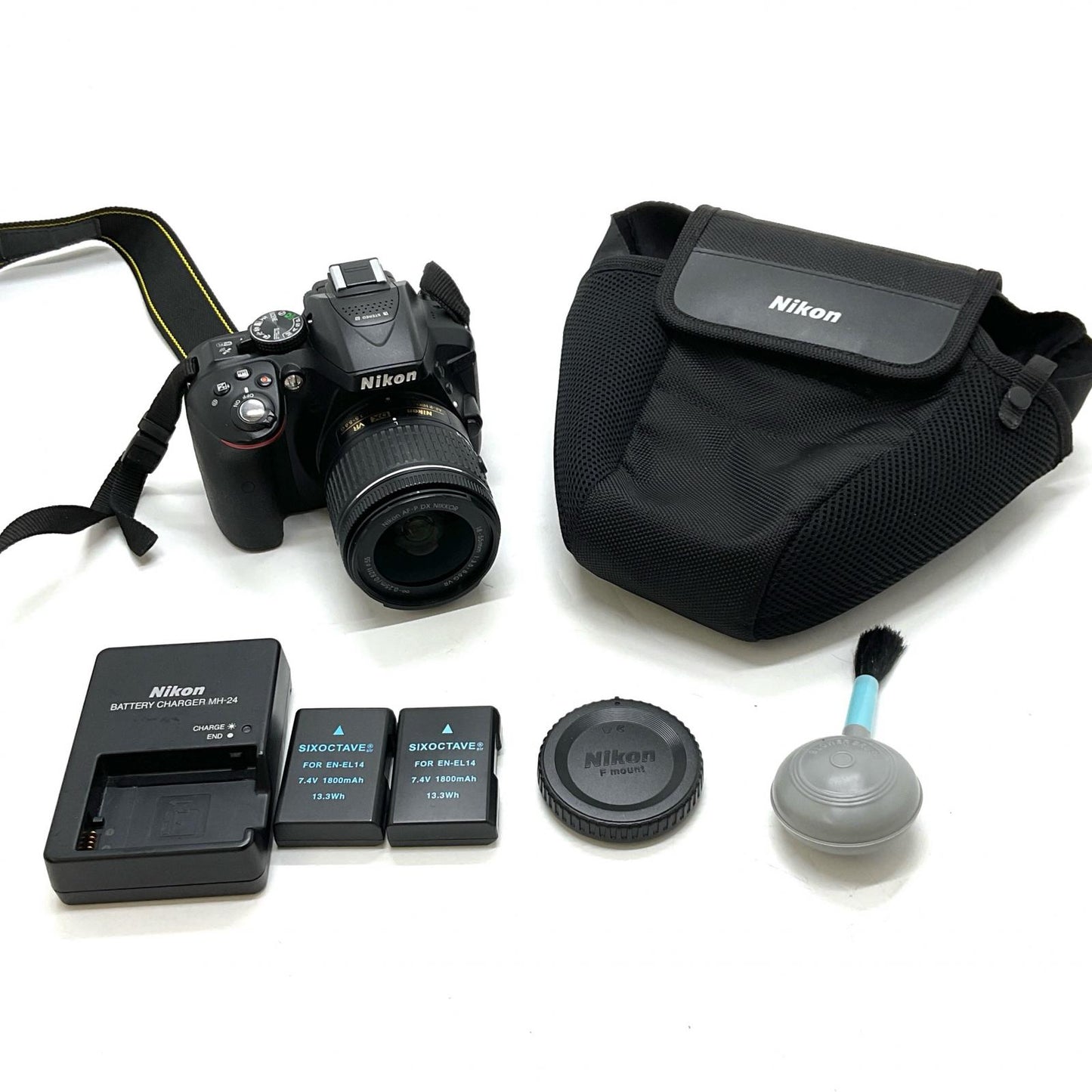 【全額返金保証】【最速発送】Nikon デジタル一眼 D5300 AF-P 18-55 VR キット ブラック 動作確認済
