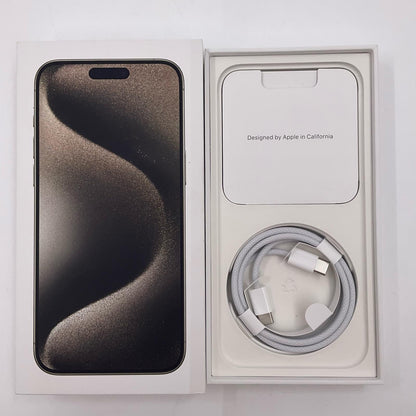 【全額返金保証】【最速発送】Apple iPhone iPhone 15 Pro Max 256GB ナチュラルチタニウム SIMフリー 白ロム 美品 動作確認済 90%