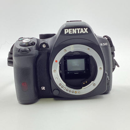 【全額返金保証】【最速発送】PENTAX デジタル一眼 K-50 ボディ ブラック 動作確認済