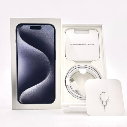 【全額返金保証】【最速発送】Apple iPhone iPhone 15 Pro 256GB ブルーチタニウム SIMフリー 白ロム 動作確認済 86%
