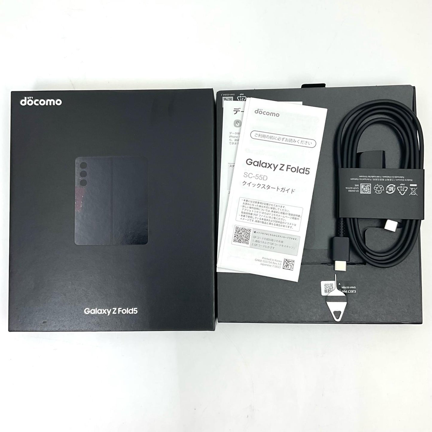 【全額返金保証】【最速発送】SAMSUNG Galaxy Galaxy Z Fold5 SC docomo版 256GB ファントムブラック docomo SIMフリー SC-55Ｄ 動作確認済
