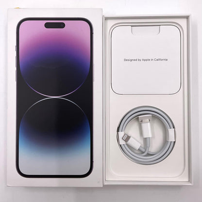 【全額返金保証】【最速発送】Apple iPhone iPhone 14 Pro Max 256GB ディープパープル docomo 白ロム 動作確認済 79%