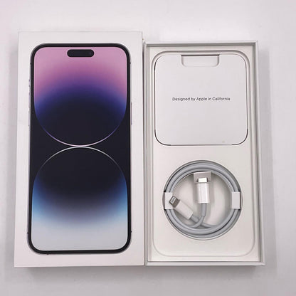 【全額返金保証】【最速発送】Apple iPhone iPhone 14 Pro Max 256GB ディープパープル au 動作確認済 83%