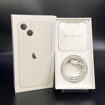 【全額返金保証】【最速発送】Apple iPhone iPhone 13 128GB スターライト Softbank SIMフリー 白ロム 動作確認済 86%