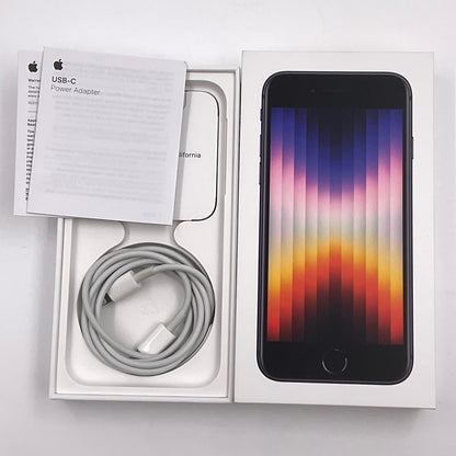 【全額返金保証】【最速発送】Apple iPhone iPhone SE（第3世代） 64GB ミッドナイト docomo SIMフリー 白ロム 動作確認済 87%