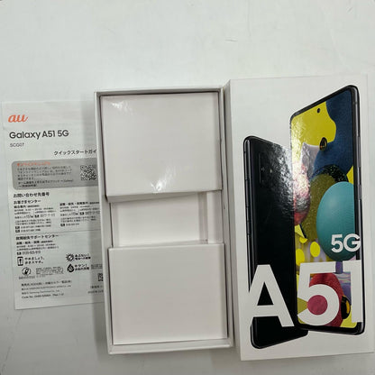 【全額返金保証】【最速発送】SAMSUNG Galaxy A51 ５G 128GB ブラック au SCG07 白ロム 動作確認済
