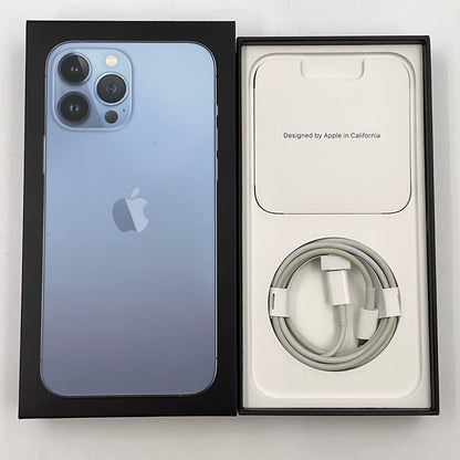 【全額返金保証】【最速発送】Apple iPhone iPhone 13 Pro Max 256GB シエラブルー SIMフリー 白ロム 動作確認済 84%