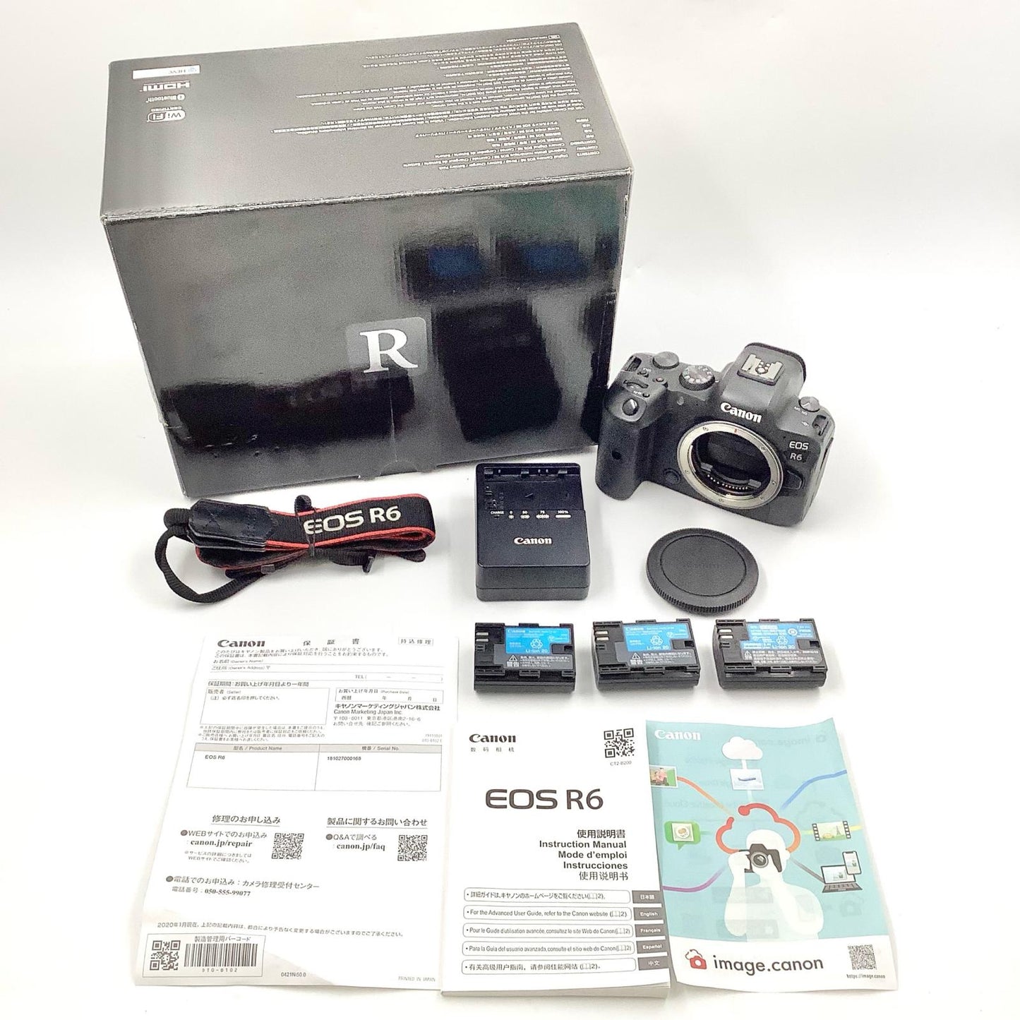 【全額返金保証】【最速発送】Canon デジタル一眼 EOS R6 ボディ ブラック 動作確認済