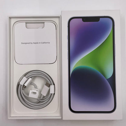 【全額返金保証】【最速発送】Apple iPhone iPhone 14 128GB パープル SIMフリー 白ロム 動作確認済 82%
