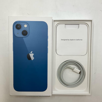 【全額返金保証】【最速発送】Apple iPhone iPhone 13 128GB ブルー au 白ロム 動作確認済 87%