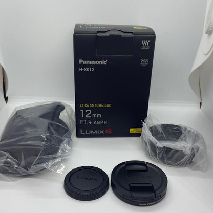 【全額返金保証】【最速発送】Panasonic LEICA DG SUMMILUX 12mm/F1.4 ASPH. H-X012 超美品 動作確認済