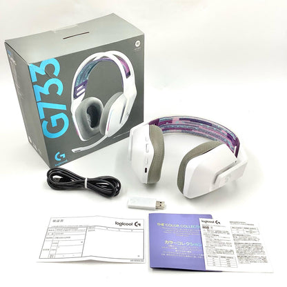 【全額返金保証】【最速発送】Logicool G733 LIGHTSPEED ワイヤレス ゲーミングヘッドセット G733-WH 動作確認済