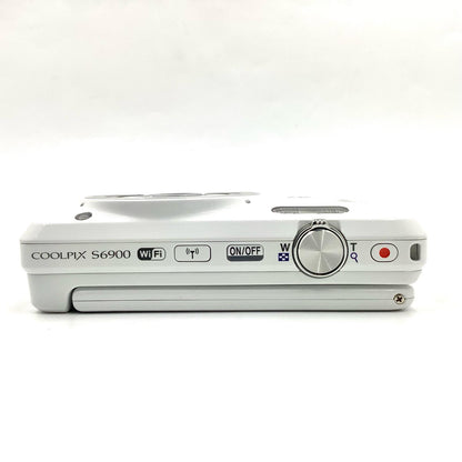 【全額返金保証】【最速発送】Nikon コンパクトデジタルカメラ COOLPIX S6900 [ナチュラルホワイト] 美品 動作確認済