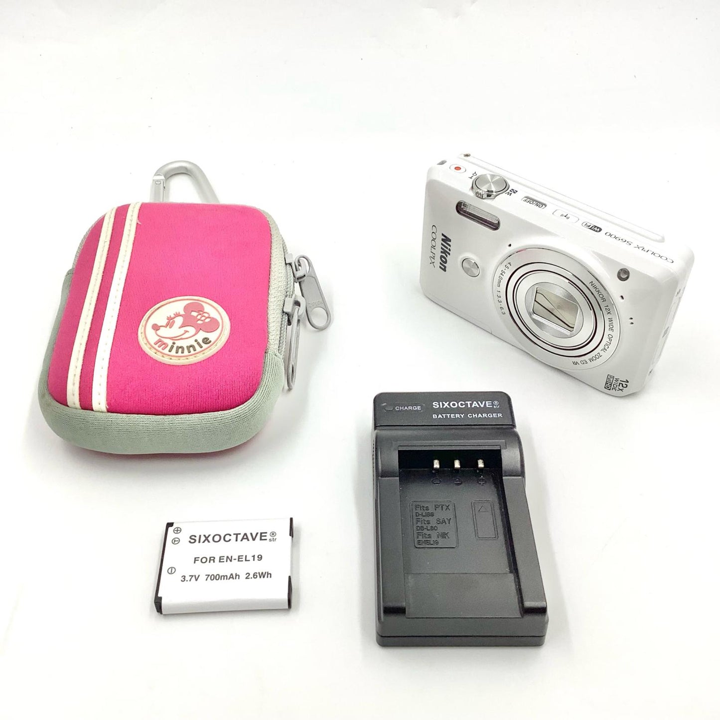 【全額返金保証】【最速発送】Nikon コンパクトデジタルカメラ COOLPIX S6900 [ナチュラルホワイト] 美品 動作確認済