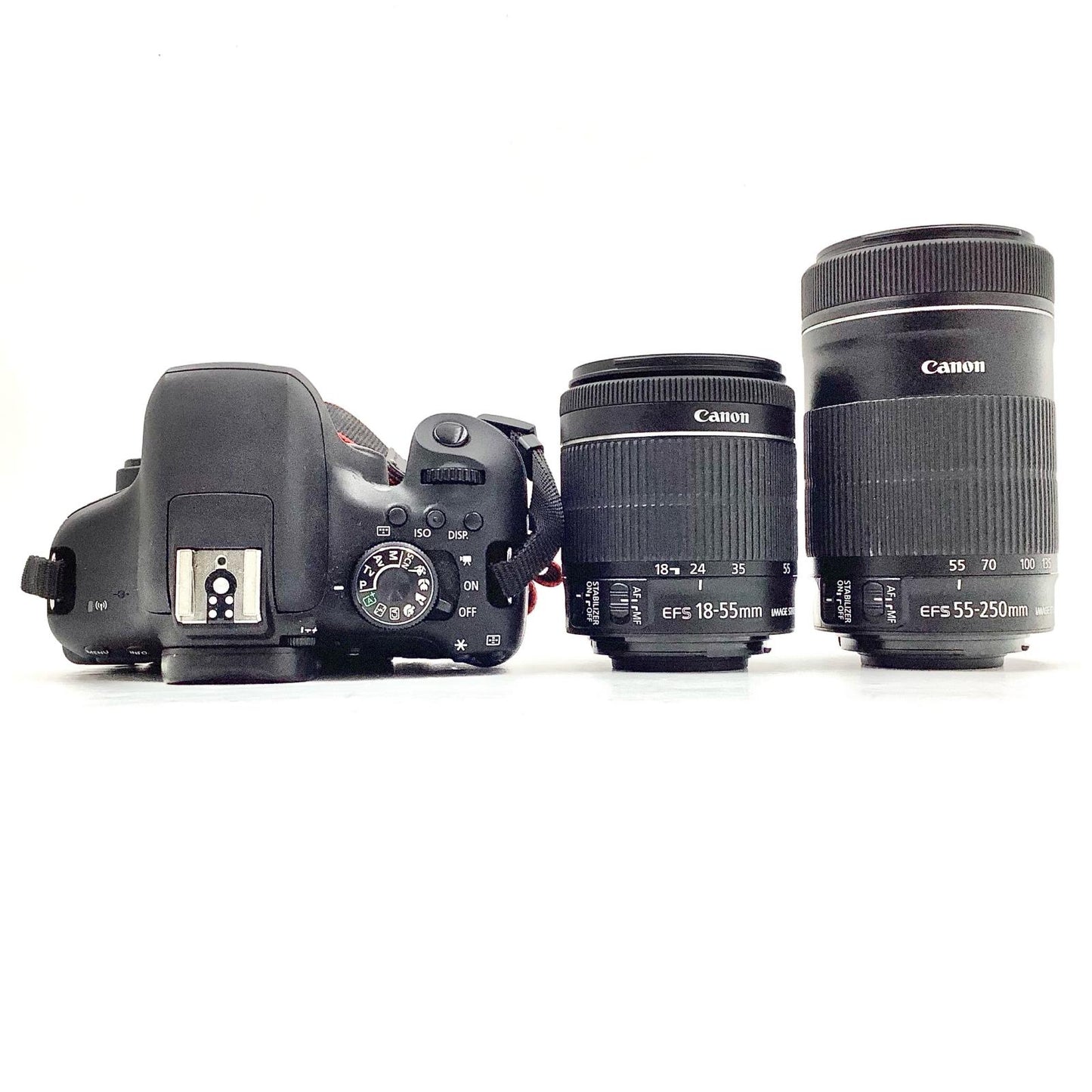 【全額返金保証】【最速発送】Canon デジタル一眼 EOS Kiss X8i ダブルズームキット ブラック 動作確認済