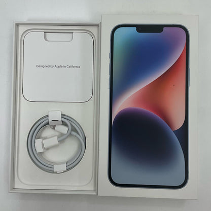 【全額返金保証】【最速発送】Apple iPhone iPhone 14 Plus 128GB ブルー Softbank 動作確認済 83%