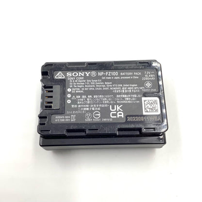 【全額返金保証】【最速発送】Sony NP-FZ100 美品 動作確認済