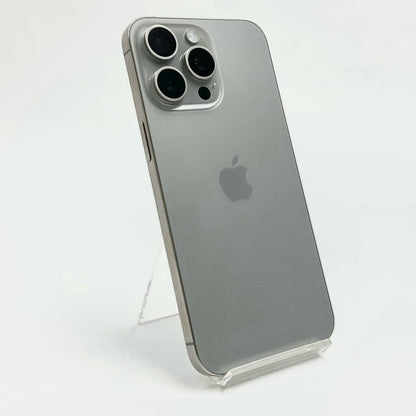 【全額返金保証】【最速発送】Apple iPhone iPhone 15 Pro Max 256GB ナチュラルチタニウム Softbank 白ロム 美品 動作確認済 90%