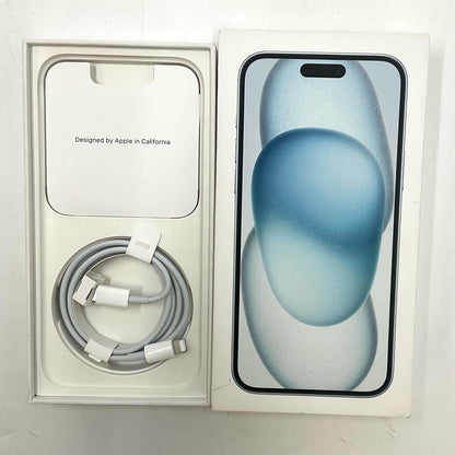 【全額返金保証】【最速発送】Apple iPhone iPhone 15 Plus 128GB ブルー SIMフリー 白ロム 美品 動作確認済 95%