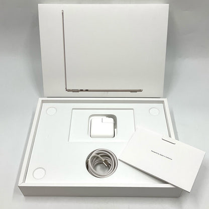 【全額返金保証】【最速発送】Apple MacBook Air 13インチ 2022 Apple M2 16GB SSD 256GB スターライト 100% 超美品 動作確認済