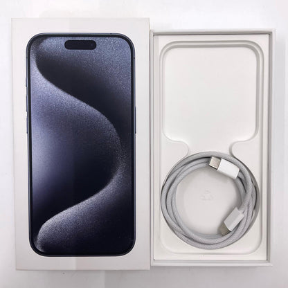 【全額返金保証】【最速発送】Apple iPhone iPhone 15 Pro 256GB ブルーチタニウム SIMフリー 白ロム 動作確認済 95%