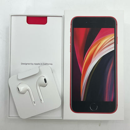【全額返金保証】【最速発送】Apple iPhone iPhone SE（第2世代） 128GB (PRODUCT)RED Softbank SIMフリー 白ロム 動作確認済 80%