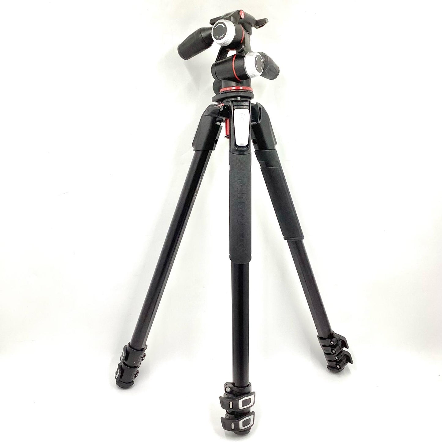 【全額返金保証】【最速発送】Manfrotto 055プロアルミニウム三脚3段+RC2付き3ウェイ雲台キット MK055XPRO3-3W 動作確認済