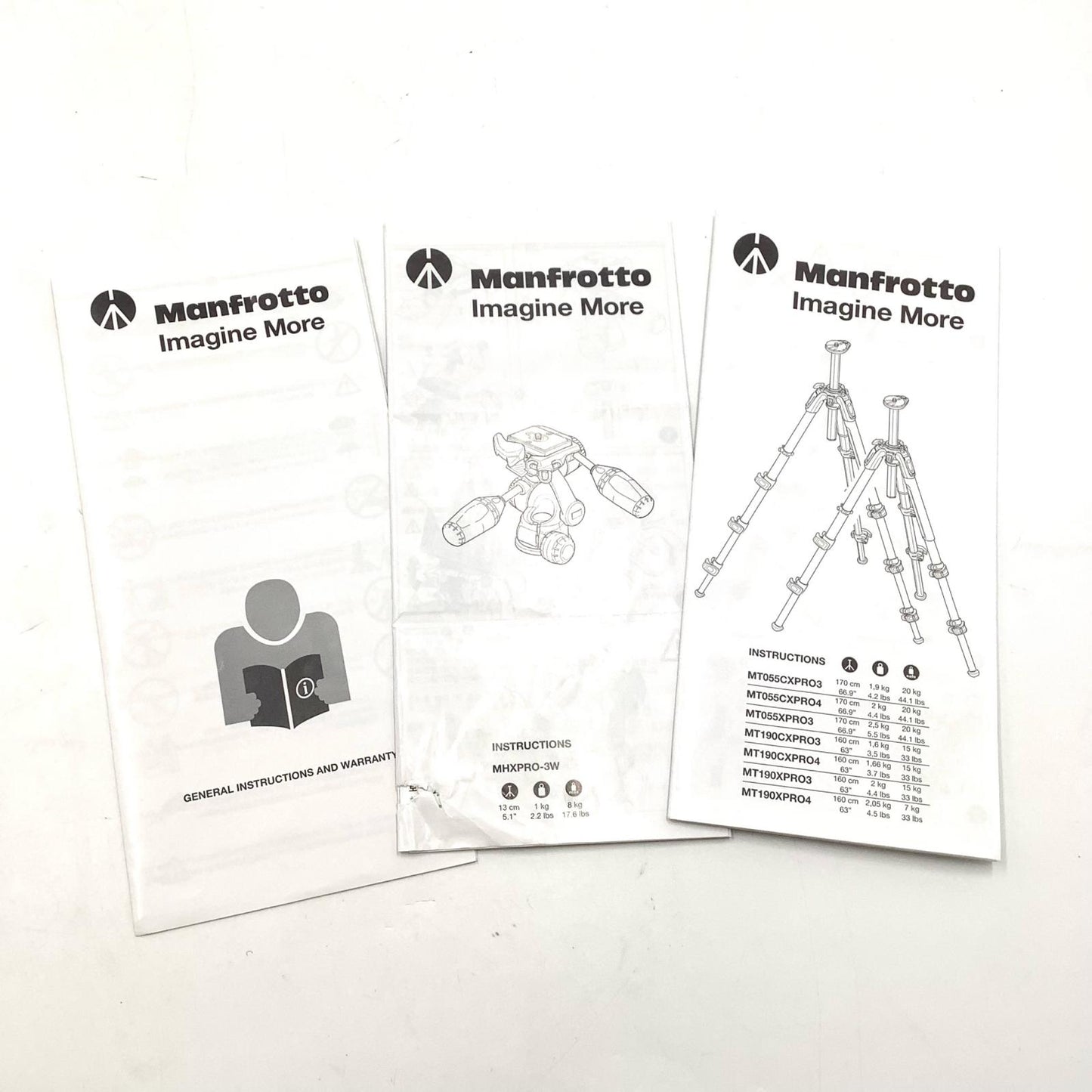 【全額返金保証】【最速発送】Manfrotto 055プロアルミニウム三脚3段+RC2付き3ウェイ雲台キット MK055XPRO3-3W 動作確認済