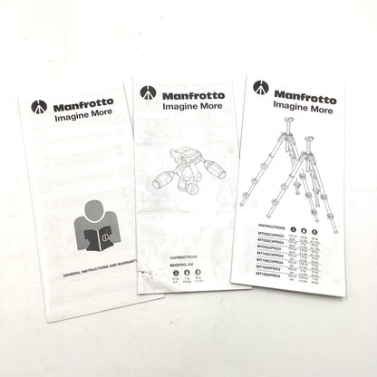 【全額返金保証】【最速発送】Manfrotto 055プロアルミニウム三脚3段+RC2付き3ウェイ雲台キット MK055XPRO3-3W 動作確認済