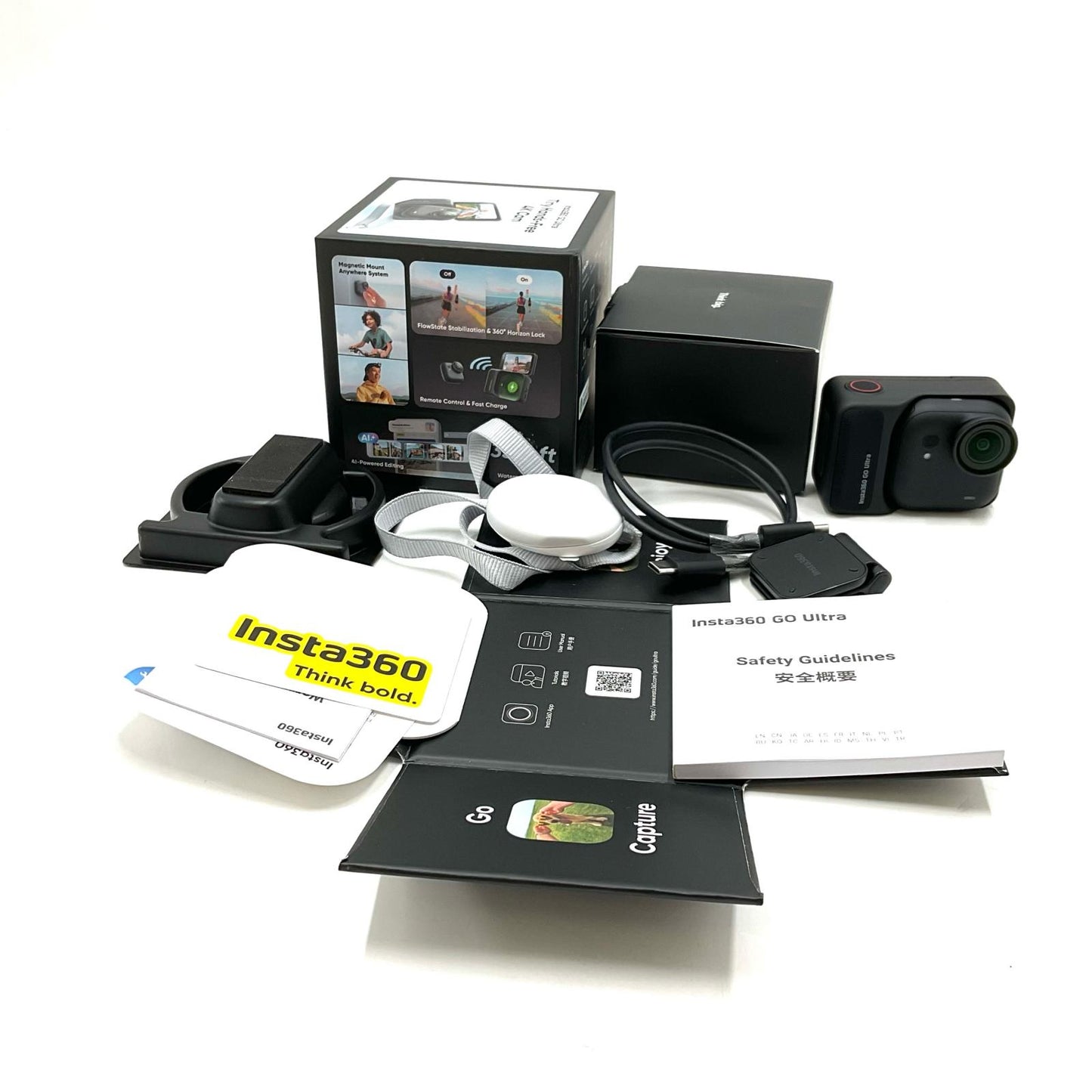 【全額返金保証】【最速発送】Insta360 GO Ultra 標準キット [ミッドナイトブラック] 超美品 動作確認済