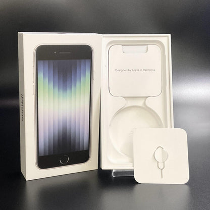 【全額返金保証】【最速発送】Apple iPhone iPhone SE（第3世代） 64GB スターライト Softbank SIMフリー 白ロム 動作確認済 86%