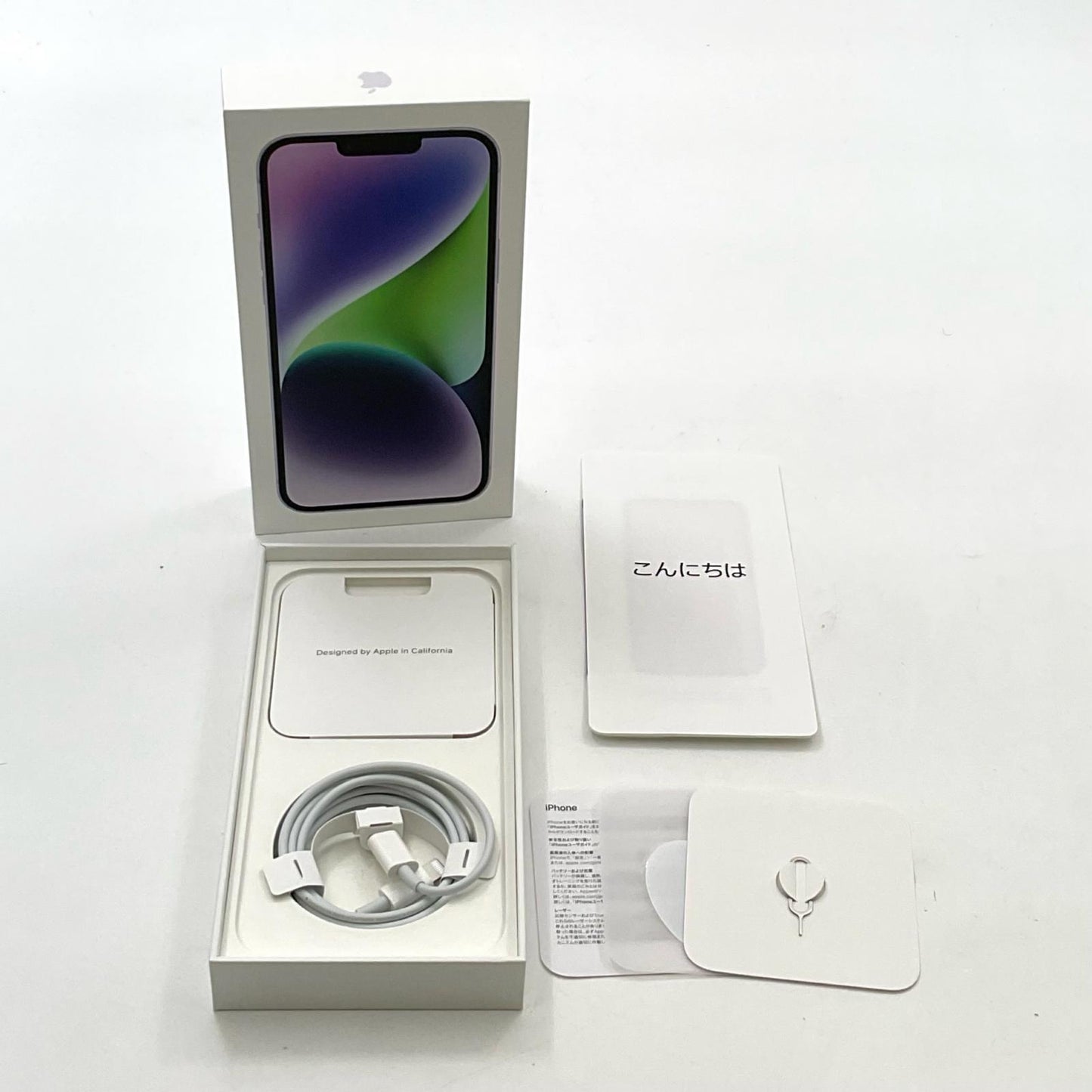 【全額返金保証】【最速発送】Apple iPhone iPhone 14 Plus 128GB パープル SIMフリー 白ロム 動作確認済 84%