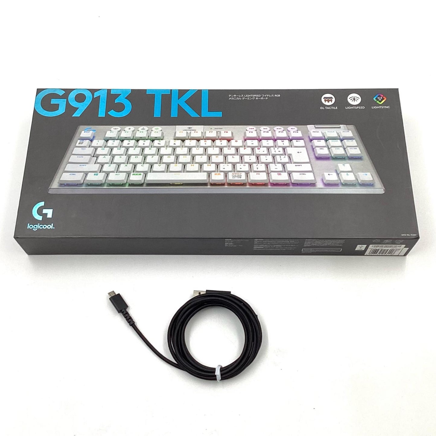 【全額返金保証】【最速発送】Logicool G913 TKL LIGHTSPEED ゲーミングキーボード G913-TKL-TCWH 美品 動作確認済
