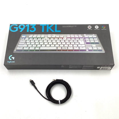 【全額返金保証】【最速発送】Logicool G913 TKL LIGHTSPEED ゲーミングキーボード G913-TKL-TCWH 美品 動作確認済