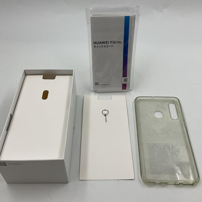 【全額返金保証】【最速発送】Huawei P30 Lite 64GB ミッドナイトブラック Softbank MAR-LX2J 白ロム 美品 動作確認済
