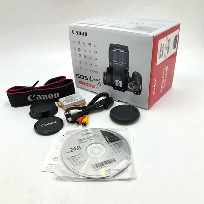【最速発送】Canon デジタル一眼 EOS Kiss X5 EF-S18-55 IS II レンズキット ブラック【難有】
