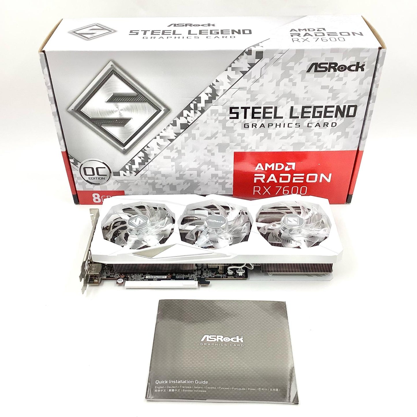 【全額返金保証】【最速発送】ASRock グラフィックボード AMD Radeon RX 7600 Steel Legend 8GB OC RX7600 SL 8GO 超美品 動作確認済