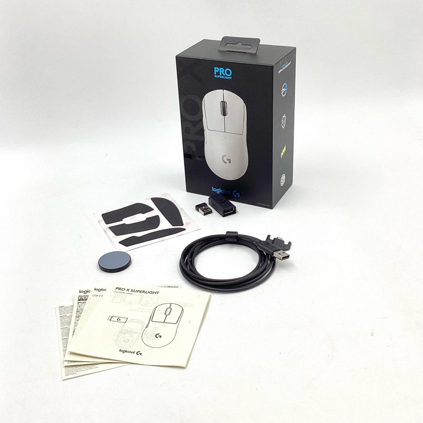 【全額返金保証】【最速発送】Logicool PRO SUPERLIGHT G-PPD-003WL-WH 動作確認済