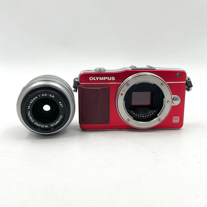 【最速発送】OLYMPUS デジタル一眼 PEN mini E-PM2 レンズキット レッド【難有】