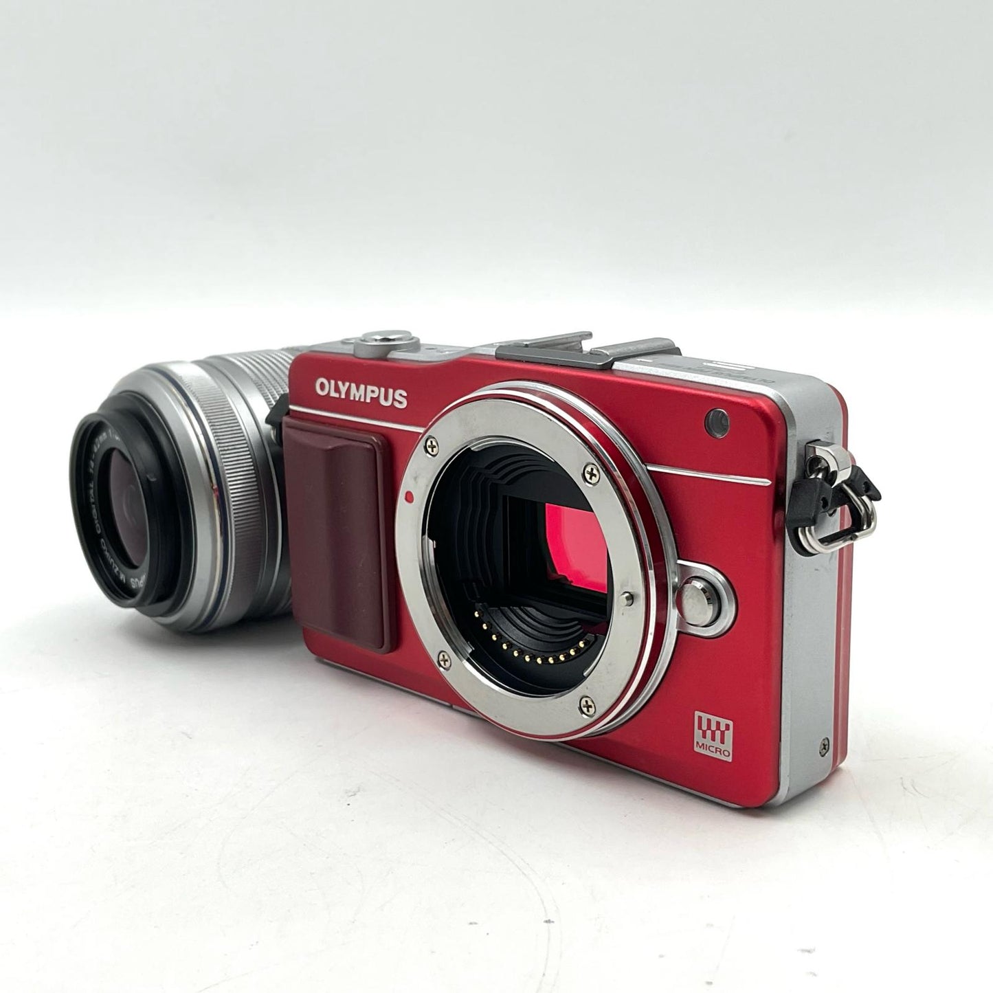 【最速発送】OLYMPUS デジタル一眼 PEN mini E-PM2 レンズキット レッド【難有】