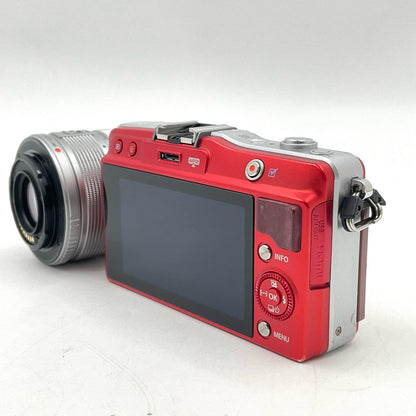 【最速発送】OLYMPUS デジタル一眼 PEN mini E-PM2 レンズキット レッド【難有】