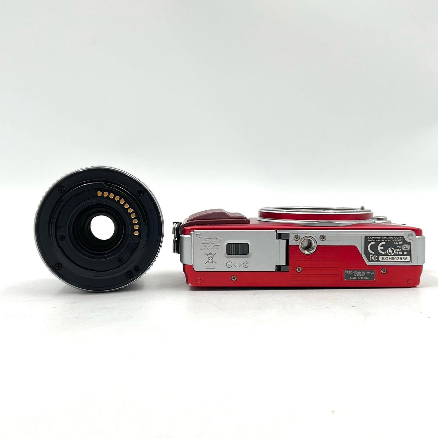 【最速発送】OLYMPUS デジタル一眼 PEN mini E-PM2 レンズキット レッド【難有】