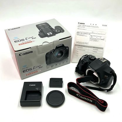 【全額返金保証】【最速発送】Canon デジタル一眼 EOS Kiss X80 ボディ ブラック 動作確認済