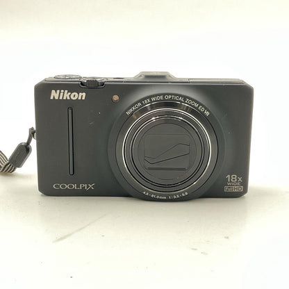 【全額返金保証】【最速発送】Nikon コンパクトデジタルカメラ COOLPIX S9300 [ノーブルブラック] 美品 動作確認済