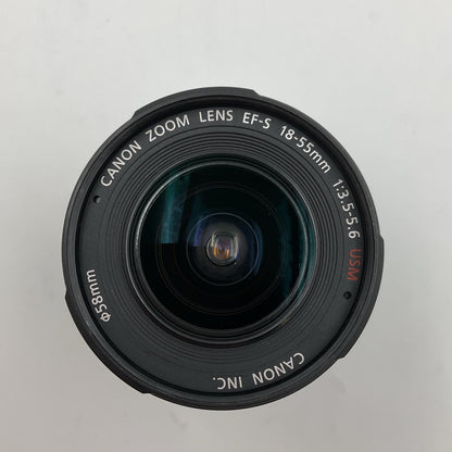 【全額返金保証】【最速発送】Canon EF-S18-55mm F3.5-5.6 USM 美品 動作確認済
